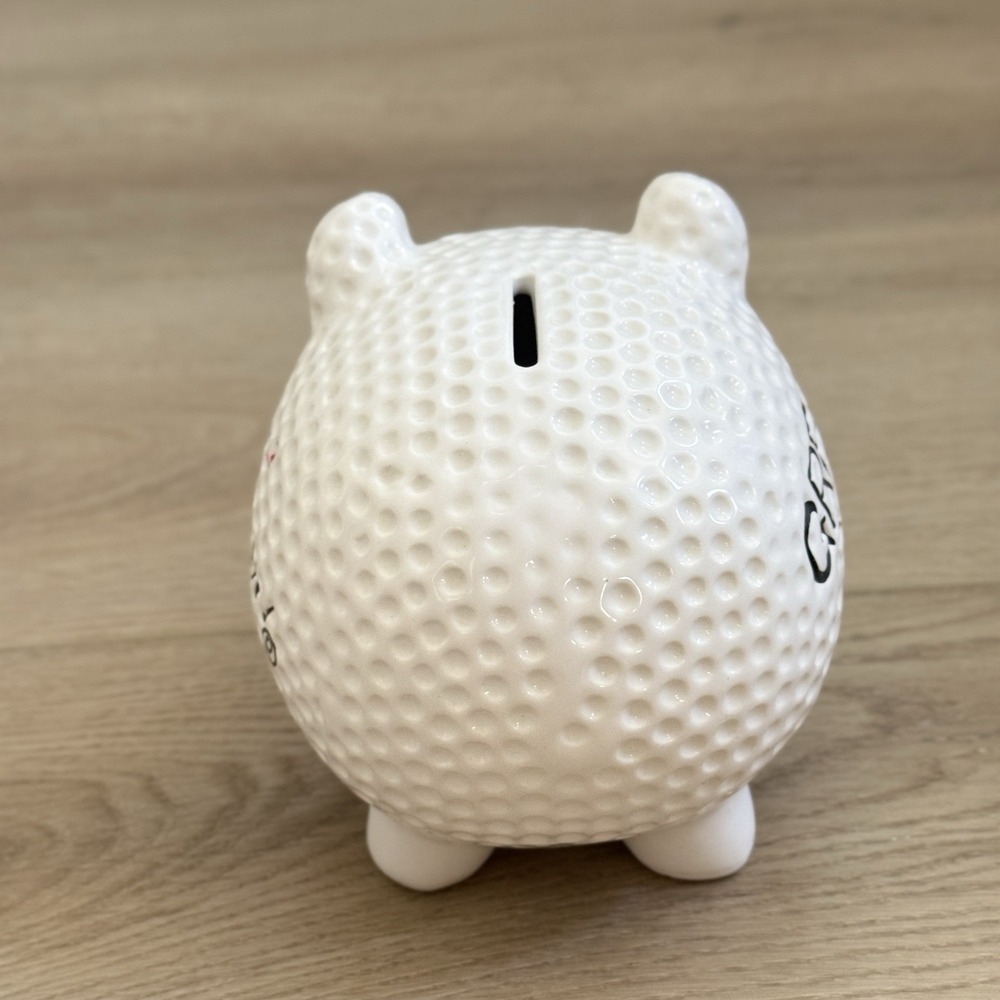 Vintage Hagen Golf Ball Piggy Bank Greens Fees Ceramic Ambiance Collection - Picture 5 of 6
